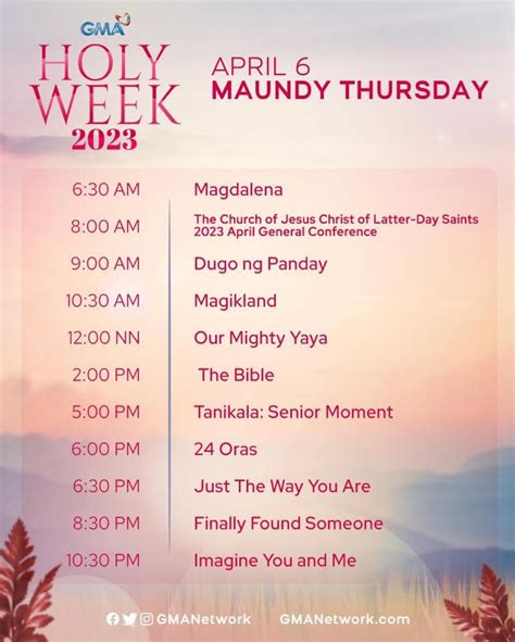 tv5 sked 2024|Holy Week Philippine TV Schedule 2024 .